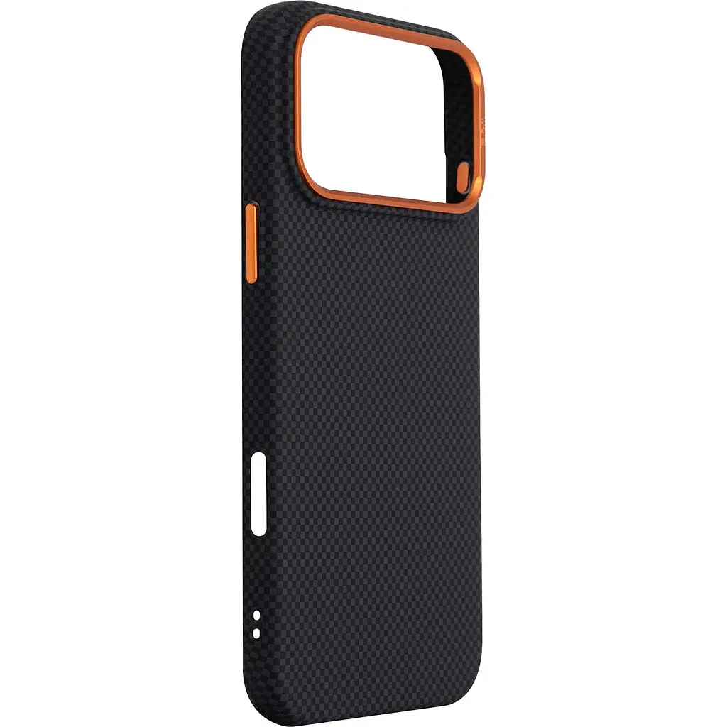 Чохол ArmorStandart LikeCarbon2 SE MagCase для Apple iPhone 17 Pro Max Kevlar Black Orange (ARM89165) [156304] - фото 3