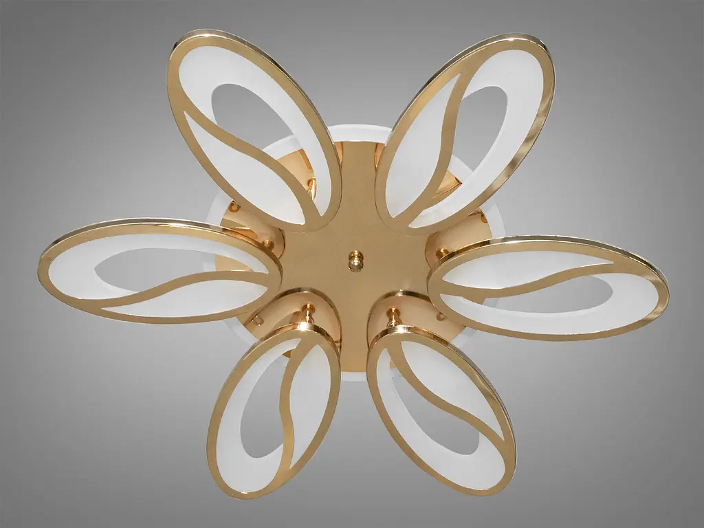 LED люстра на потолок с димером и цветной подсветкой, 105W - фото 3