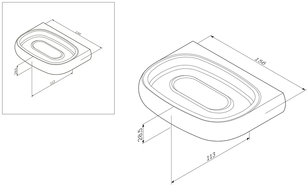 Скляна мильниця AM.PM Sensation з настінним тримачем (A3034200) - фото 8
