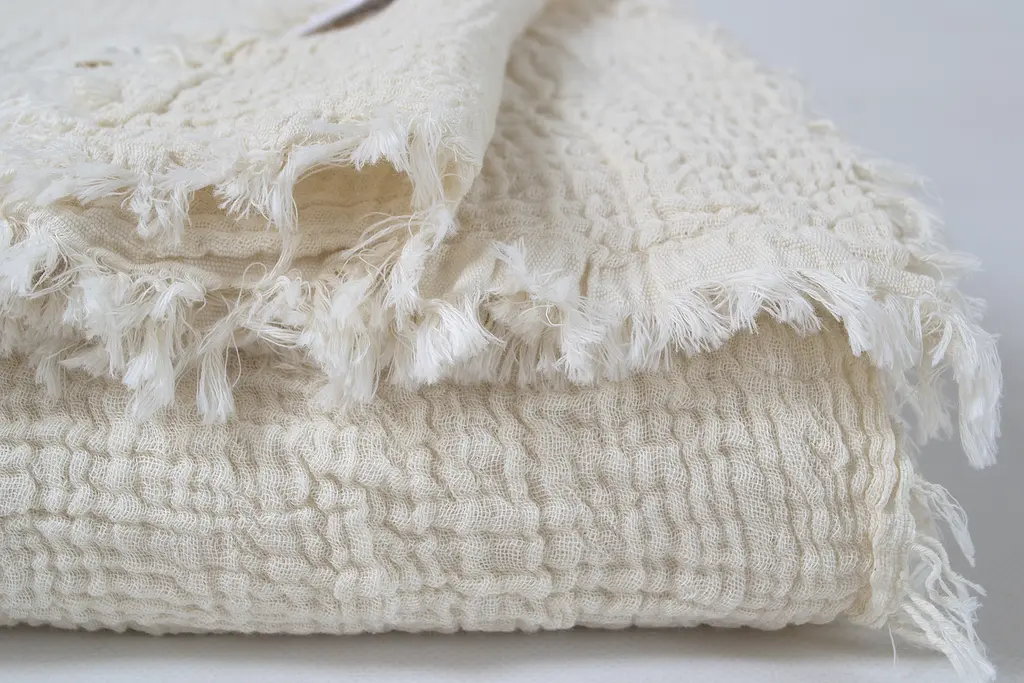 Покрывало Lotus Home - Larna muslin cream 200x220 - фото 4