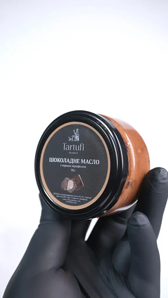 Шоколадне масло Tartufi з чорним трюфелем та кавою 90г - фото 3