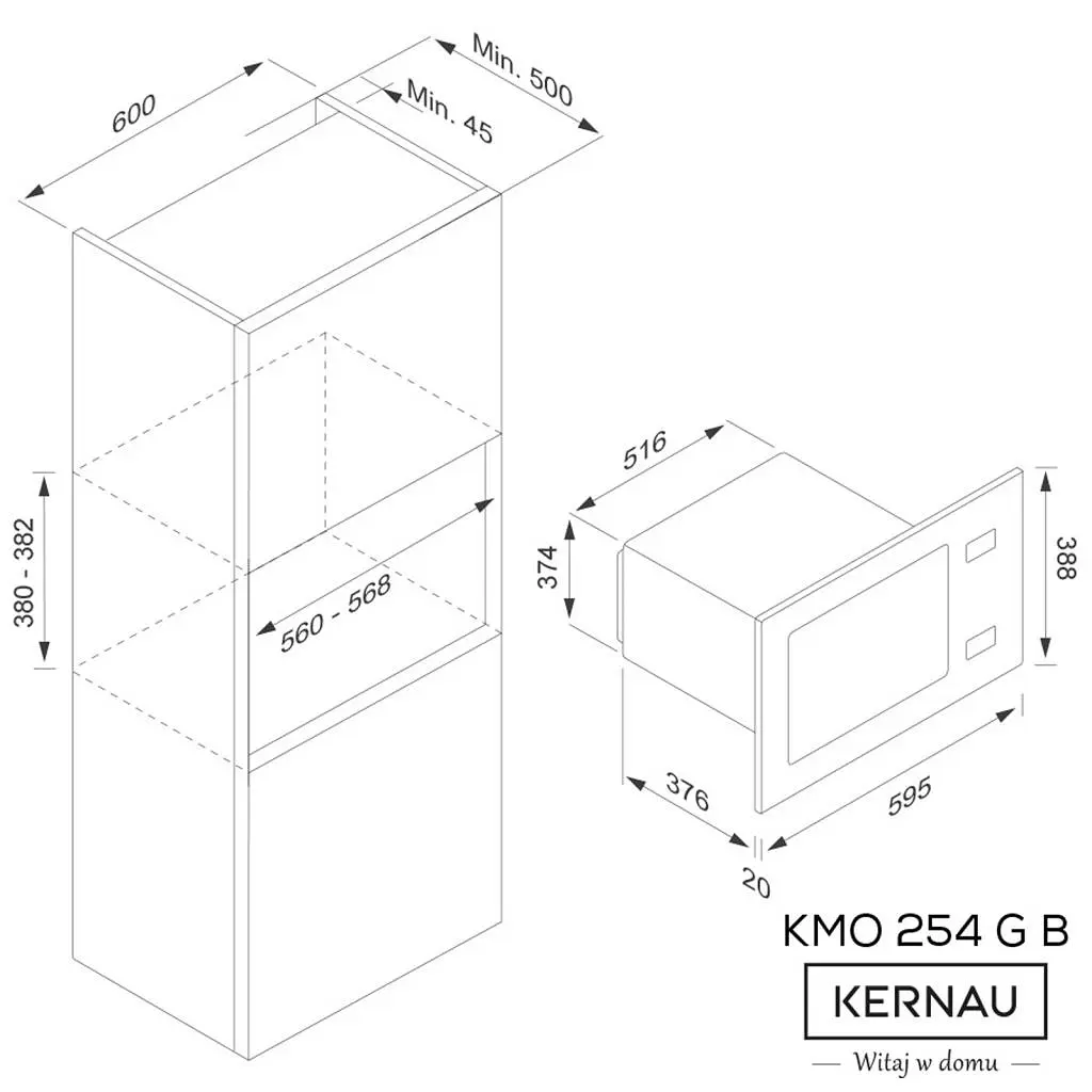 Мікрохвильова піч Kernau KMO 254 G B - фото 2