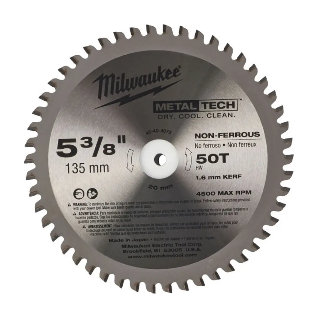 Диск пиляльний Milwaukee по металу, 135х20мм, 50 зуб. (48404075)