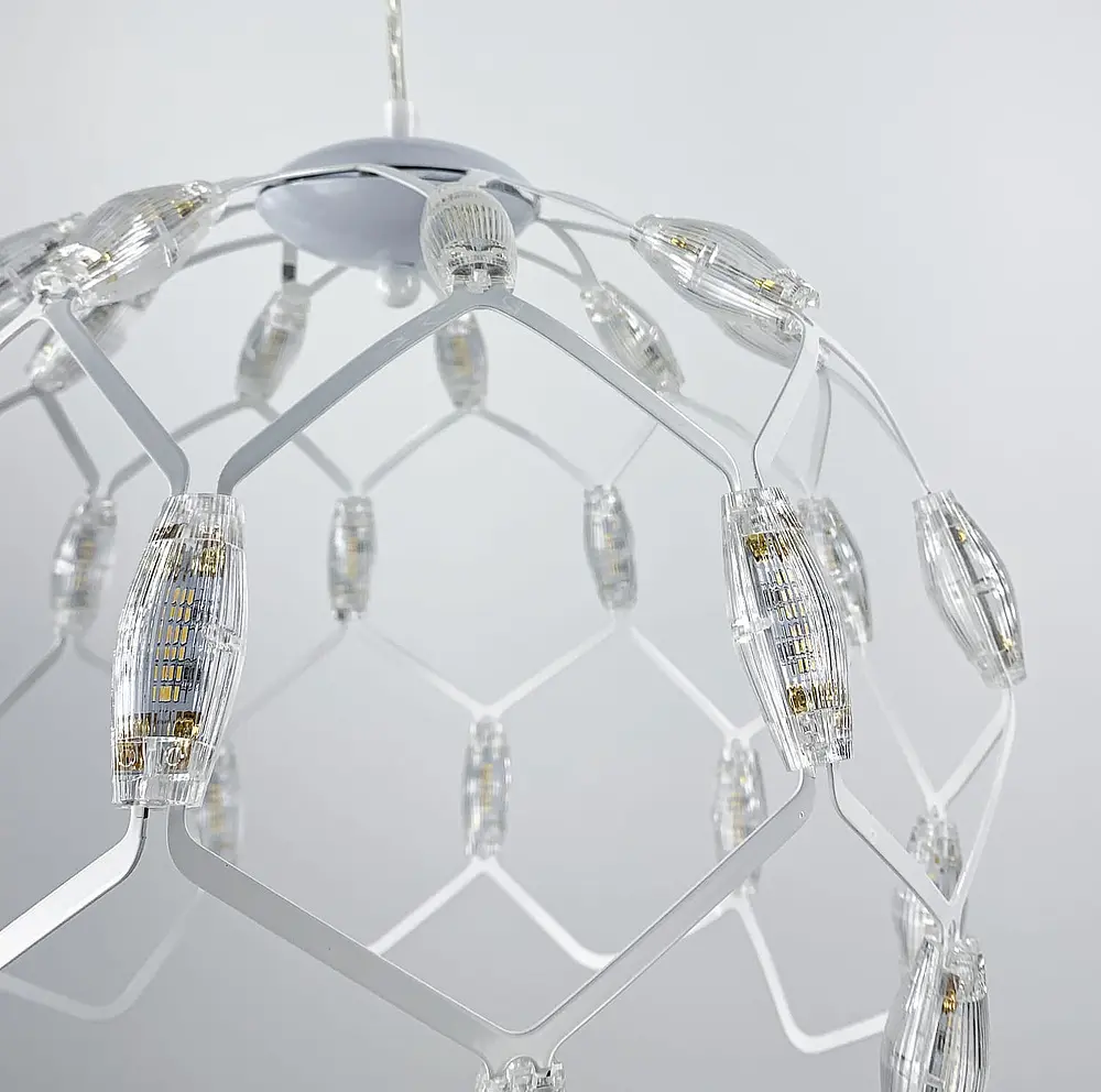 Світильник, що має форму напівкуполу у білому корпусі | Арт. D 1288 WT | Line F - фото 6