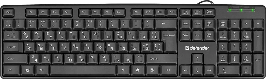 Клавіатура Defender Element HB-520 B, 104+3 кн., UA, USB, чорна (45529) - фото 2