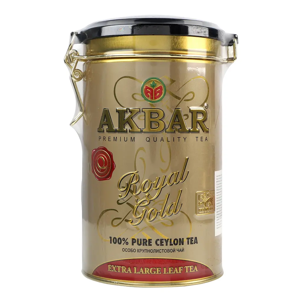 Чай Akbar Royal Gold чорний в металевій банці 150 г - фото 3