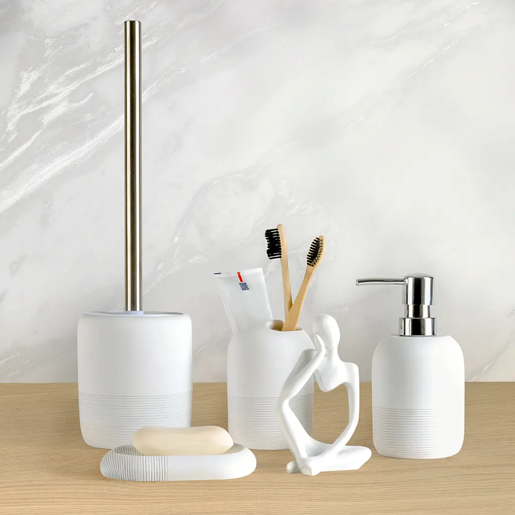 Набір аксесуарів для ванної кімнати МВМ My Home MVM-12: BA-02, BA-03, BA-04, BA-06, DH-ST-16-1, білий (MVM-MH-12 WHITE) - фото 6