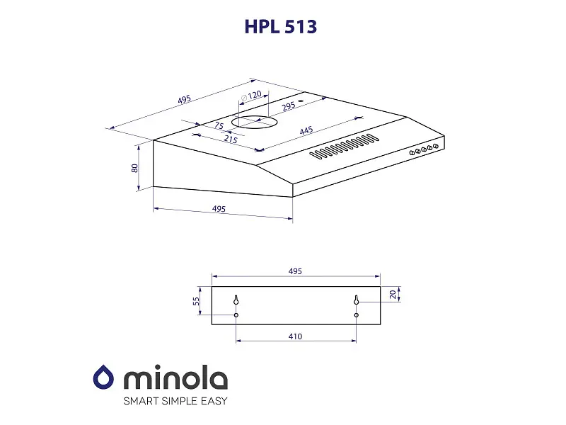 Витяжка Minola HPL 513 BR - фото 4