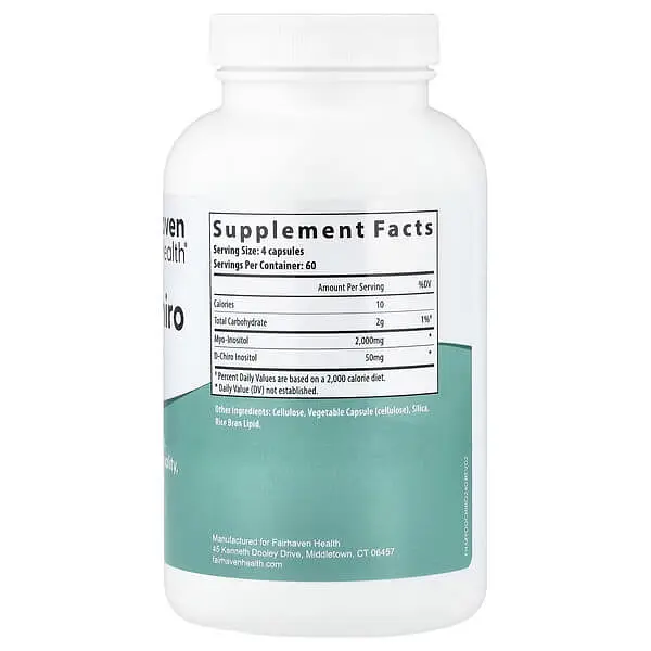 Інозитол (B-8) Myo + D-Chiro Inositol 240 капсул Fairhaven Health vit0005899 - фото 2