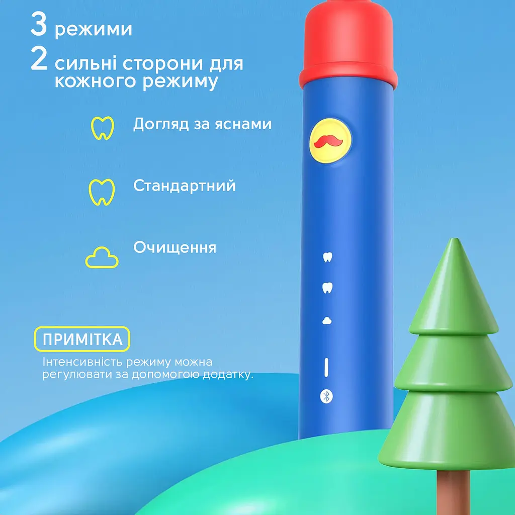 Дитяча електрична зубна щітка Bitvae Smart K7S Kids Blue - фото 3