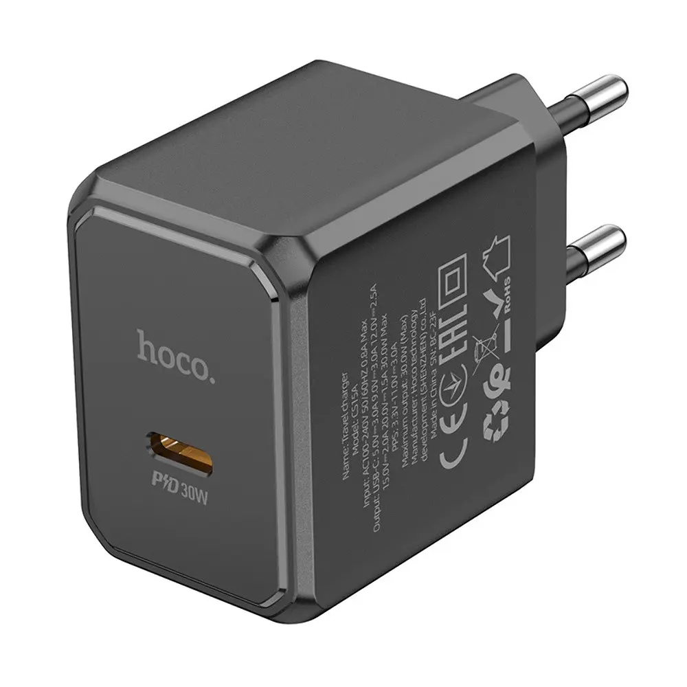 Зарядний пристрій Hoco CS15A Type-C PD30W чорний - фото 5