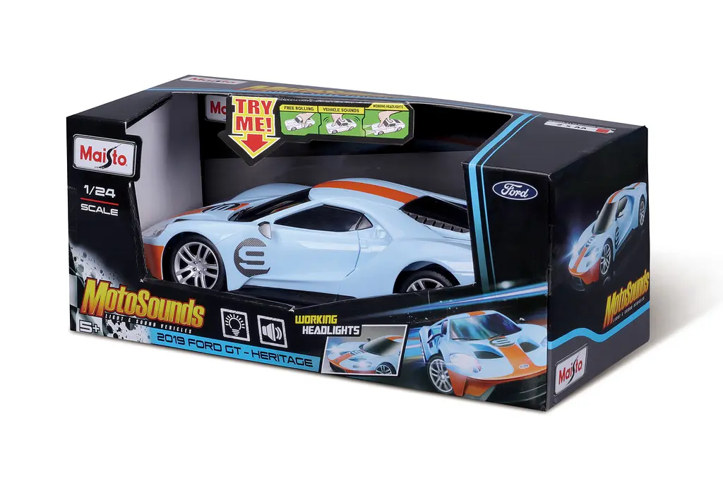 Уцінка. Ігрова автомодель Maisto FORD GT, М1: 24, синій (81238 blue/orange) - фото 2