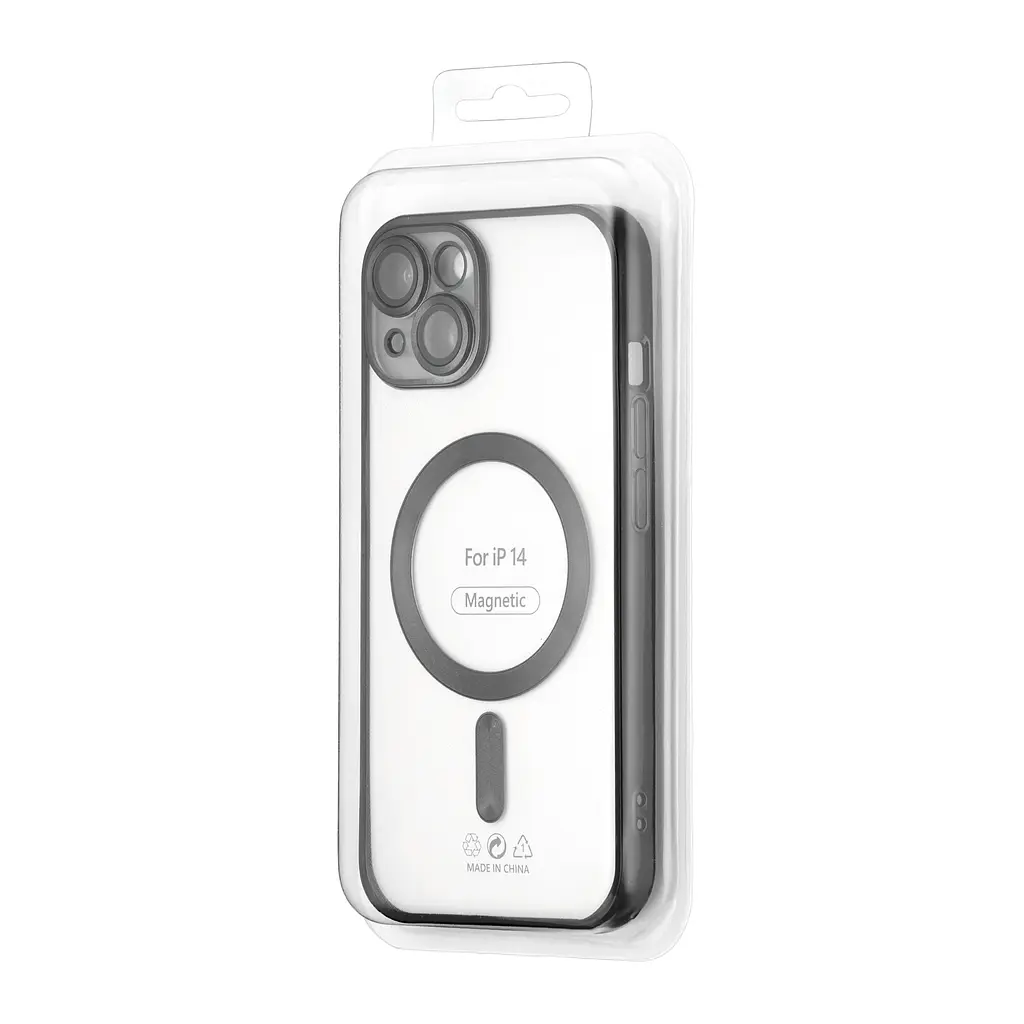 Чохол Ductil Metallic Edge with MagSafe (Protected Camera & Lens) iPhone 14 Black - фото 2