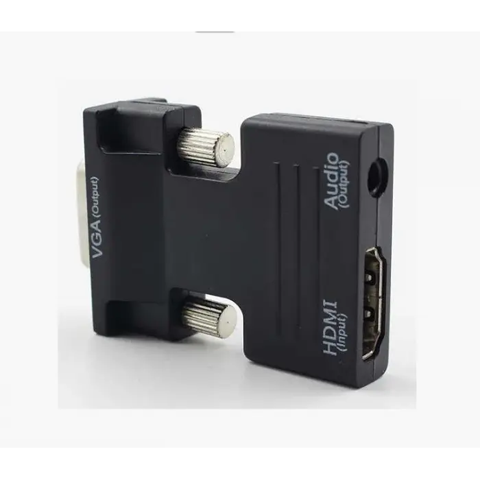 Конвертер HDMI на VGA OUT з аудіокабелем 3.5 мм, перехідник для ноутбука, проєктора, телевізора - фото 2