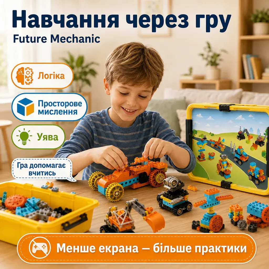 Конструктор Makerzoid Big Bloks - Future Mechanic (Механік майбутнього) (MKZ-OBK-EC) - фото 9