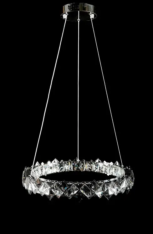 Підвісна світлодіодна люстра Splendid Ray L40802/480/1 LED, кришталь, пульт, димер, 60 W, 48 см - фото 3