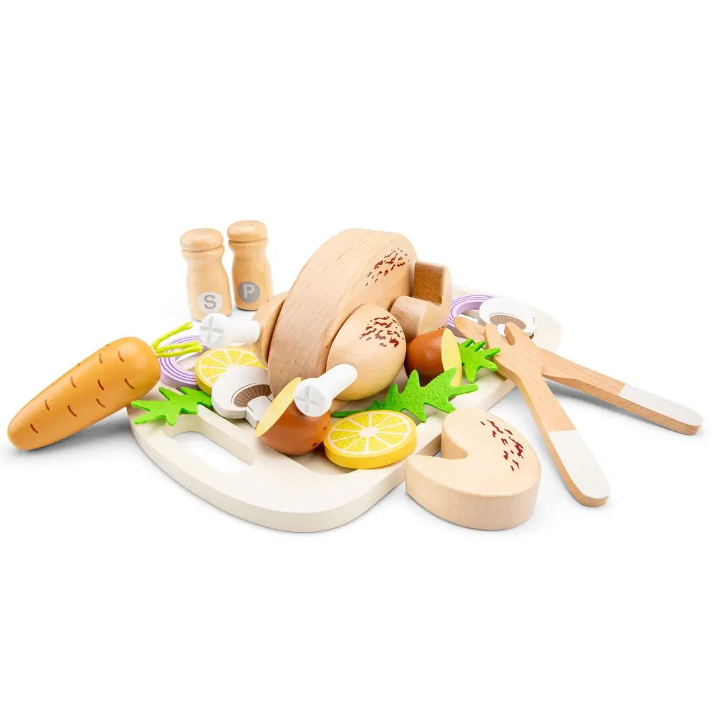 Деревянный игровой набор Жареная курица, New Classic Toys 06102 - фото 2