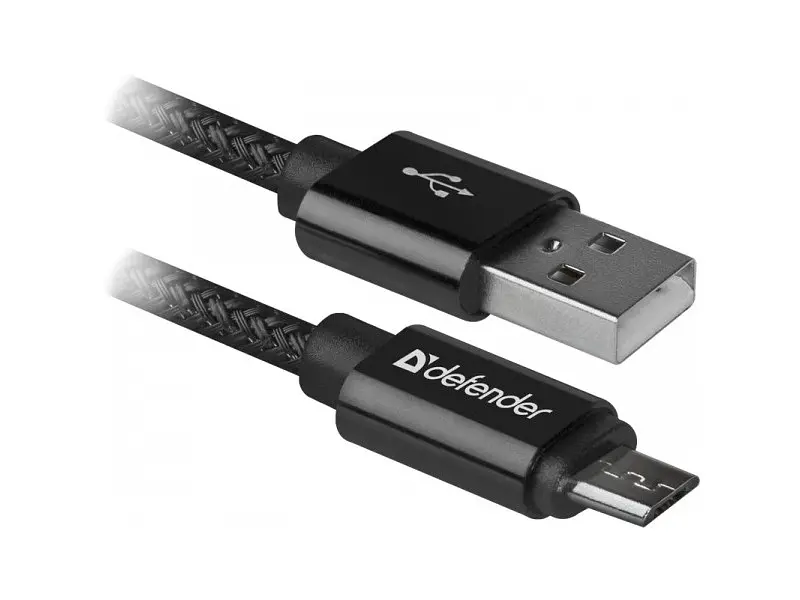Кабель Defender USB08-03T PRO Black 1м (87802) - фото 2