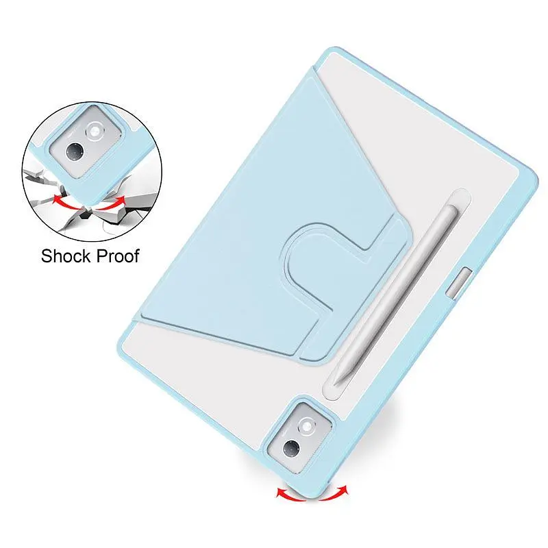 Чохол Lenovo Idea Tab Pro 12.7 2025 TPUCristal Pen holder 360 Голубий - фото 6