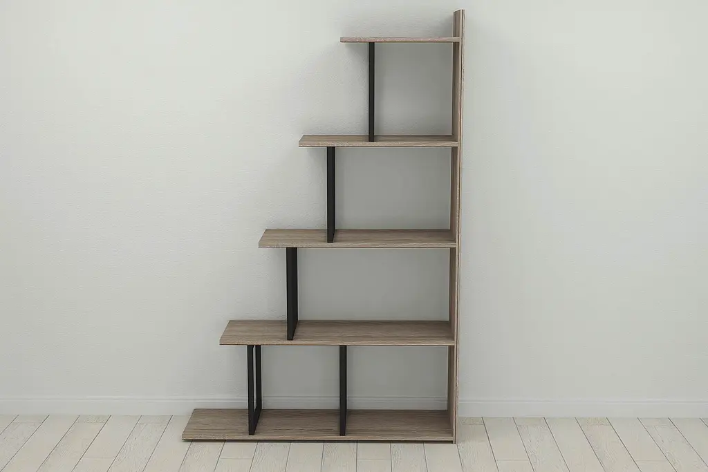 Етажерка Ferrum-decor Стелла 1600x1020x300 Чорний метал ДСП Дуб Сонома Трюфель (FRD-103466) - фото 4