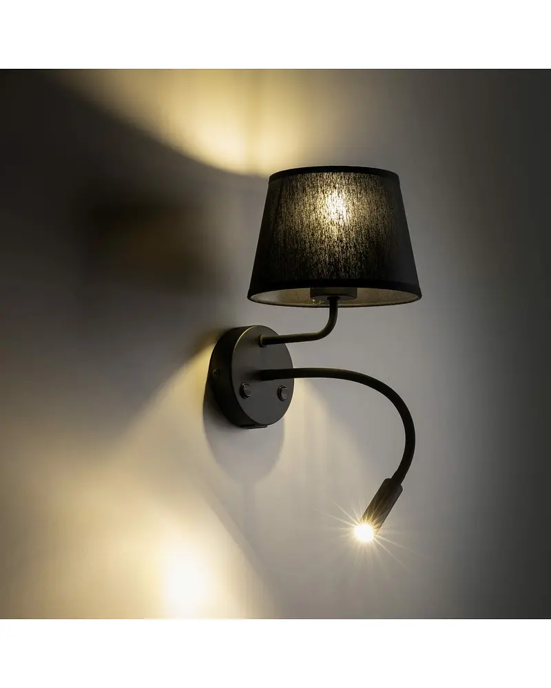 Бра, настенный светильник Tk Lighting 10203 Maja E27+G9 2x15+8W IP20 Bk - фото 2