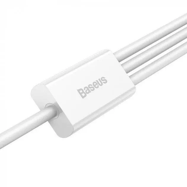 Кабель Baseus Superior Series Cable USB to Type-C/Lightning/MicroUSB 3.5A 1.5m CAMLTYS-02 White - фото 3