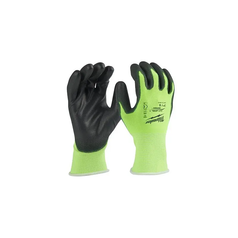 Рукавиці робочі сигнальні Hi-Vis Milwaukee з опором порізам 1/A рівня розмір 11/XXL 12 пар - фото 2