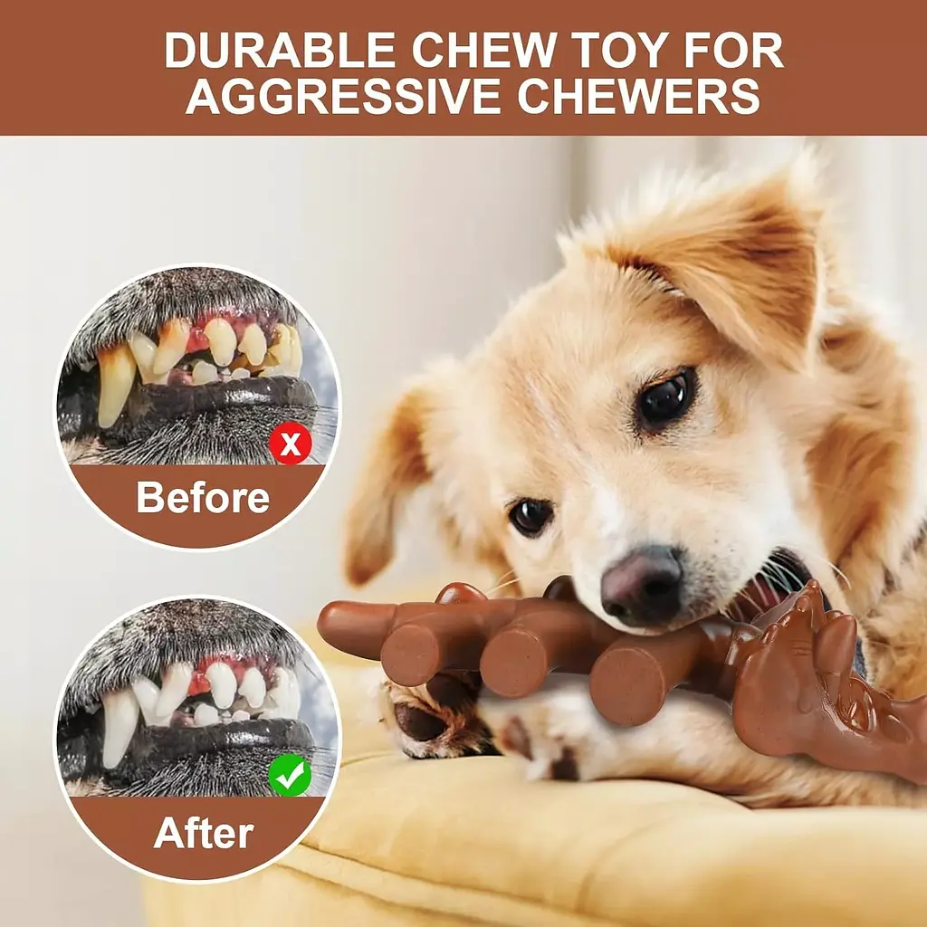 Іграшка для жування для собак Derby Triceratops Shaped Dog Chew Toy - фото 2