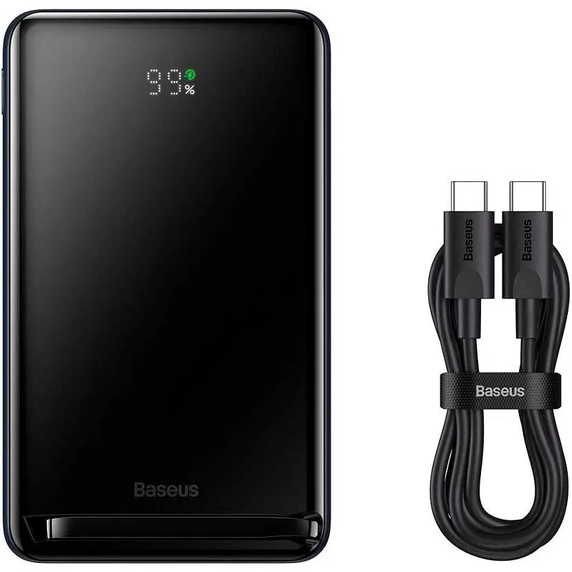 Зовнішній акумулятор Baseus Magnetic Bracket 20W 10000mAh Black PPCX000003 [87017] - фото 3