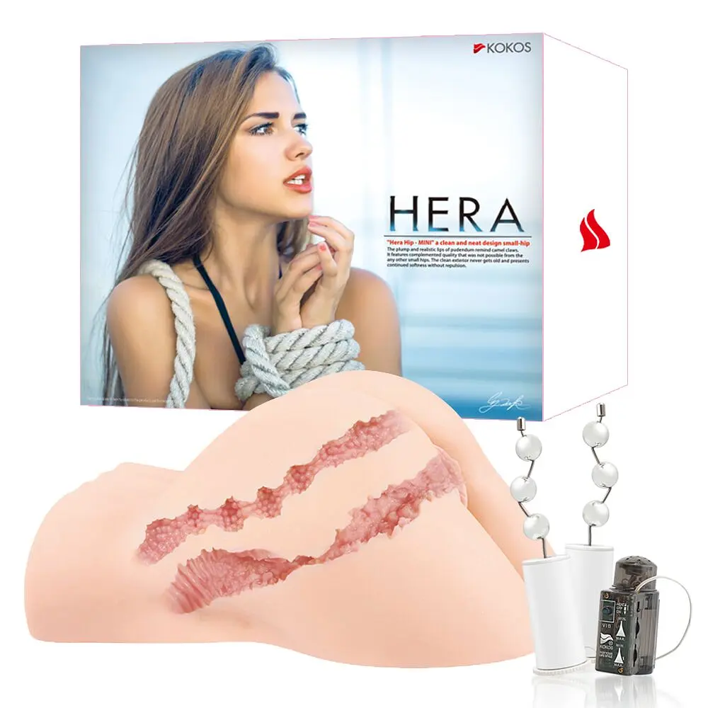 Мастурбатор Kokos Hera Hip Real 2WayPlus з функцією масажу та вібрацією - фото 8