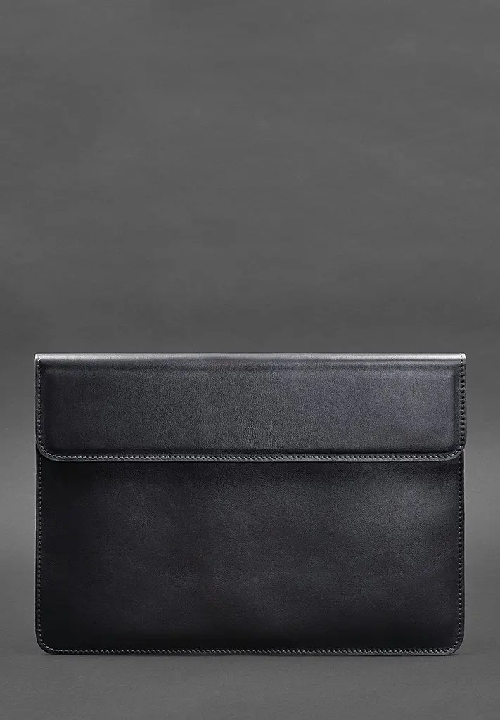 Шкіряний чохол-конверт BlankNote на магнітах для MacBook 14 Темно-синій - фото 2
