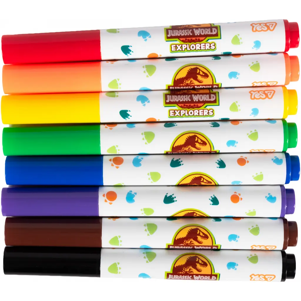 Фломастери Yes Jurassic World SUPER JUMBO super washable 8 кол. (650617) - фото 2