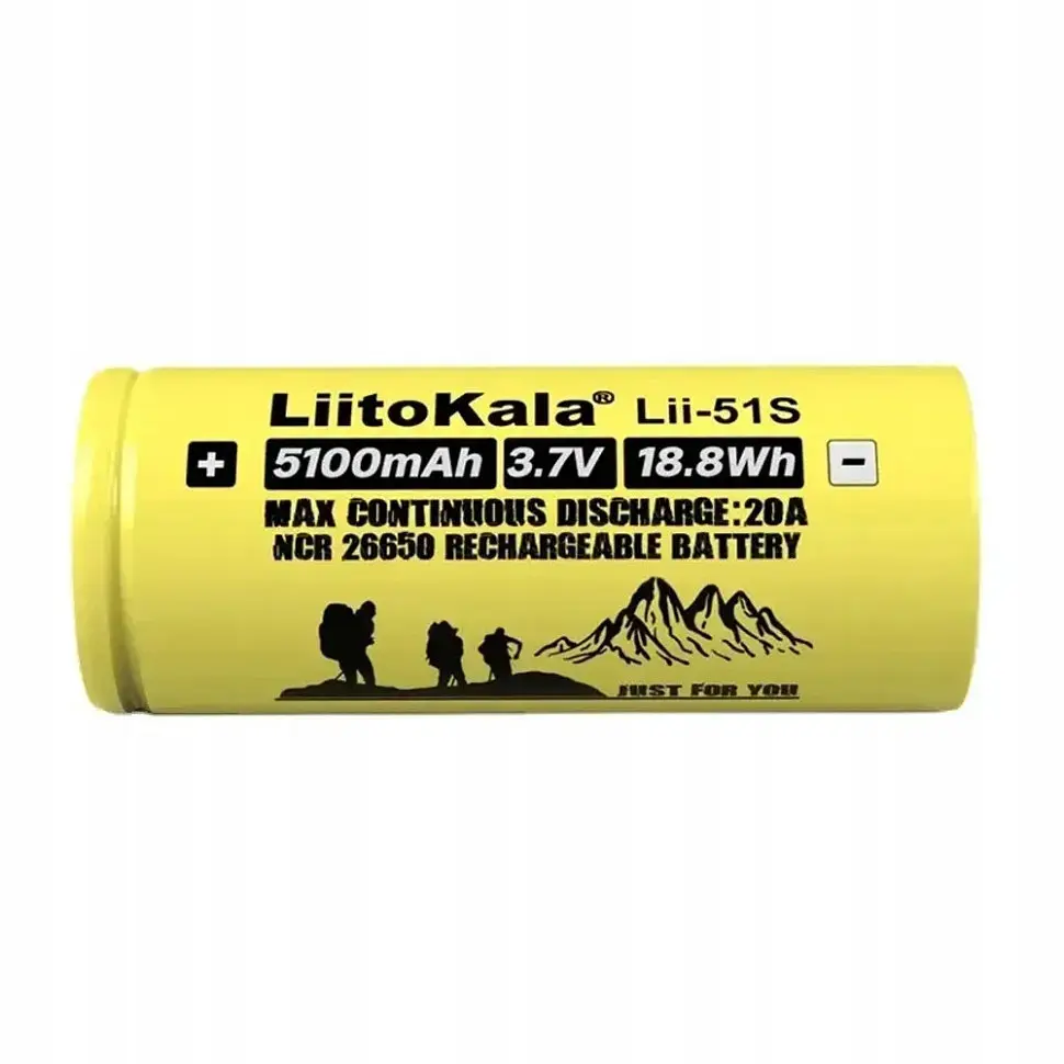 Акумулятор Liitokala Lii-51S-PCB 5100 mAh 20A 26650 Li-ion - фото 2
