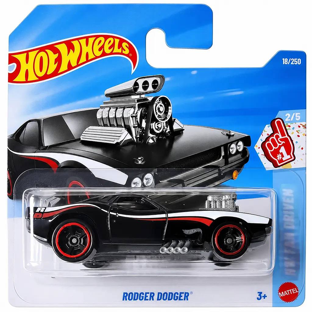 Базова машинка Hot Wheels HW Fan Driven Rodger Dodger чорна (5785) JJK71-N521