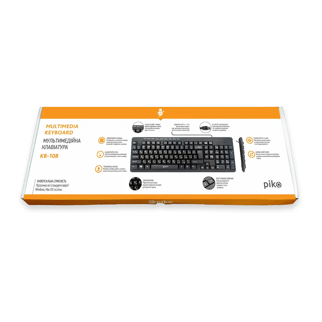 Клавіатура Piko KB-108 USB Black (1283126467103) - фото 4