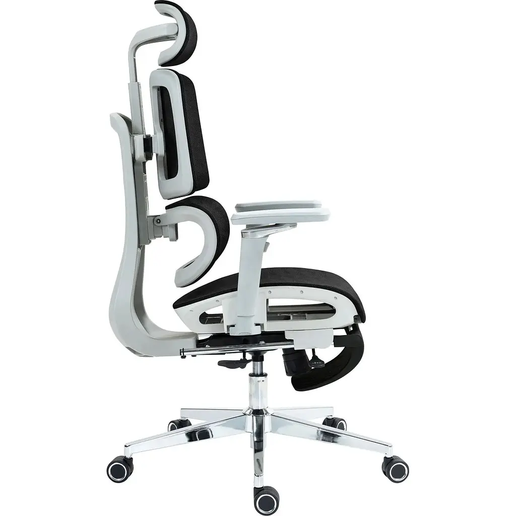 Офісне крісло GT Racer B-2450 White/Black [125571] - фото 3