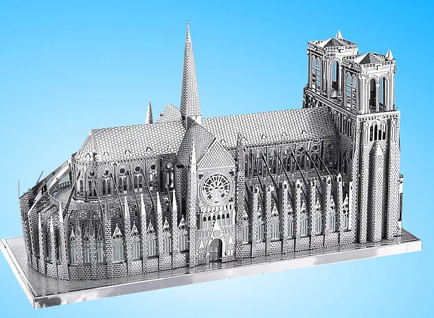 Колекційна модель PIECECOOL NOTRE DAME CATHEDRAL PARIS SILVER P016-S - фото 4