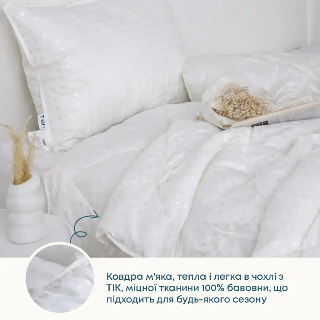Ковдра FRIENDLY ТЕП ЛЕБЕДИНИЙ ПУХ металізований друк, 200х210 см (1-00340_00000) - фото 2