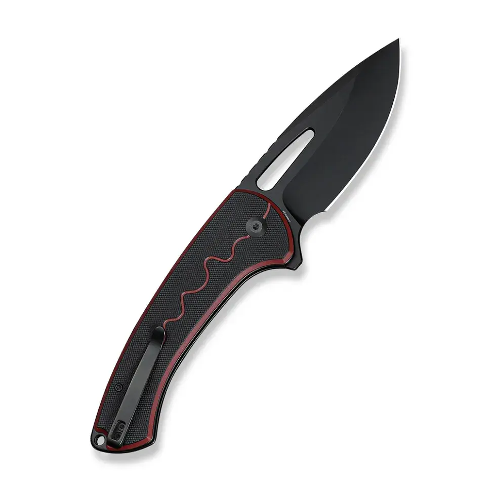 Ніж Sencut Squiggy, Burgundy/Black G10, Darkwash (S24082A-3) - фото 2
