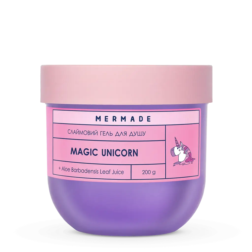 Подарочный набор Mermade Magic Unicorn Party: пенка для душа 150 мл + сахарный скраб для тела rn 250 г + увлажняющий бальзам для губ 10 г + слаймовый гель для 200 г - фото 9
