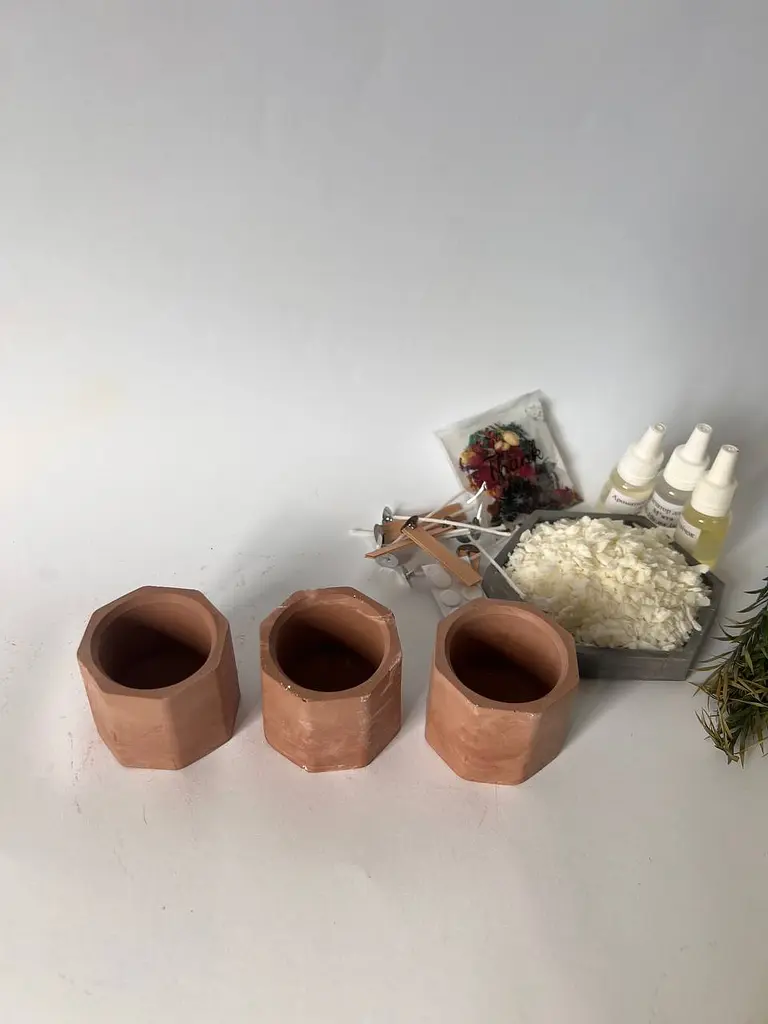 Подарунковий набір для створення 3 свічок CandleCraft Mini, коричневий - фото 2
