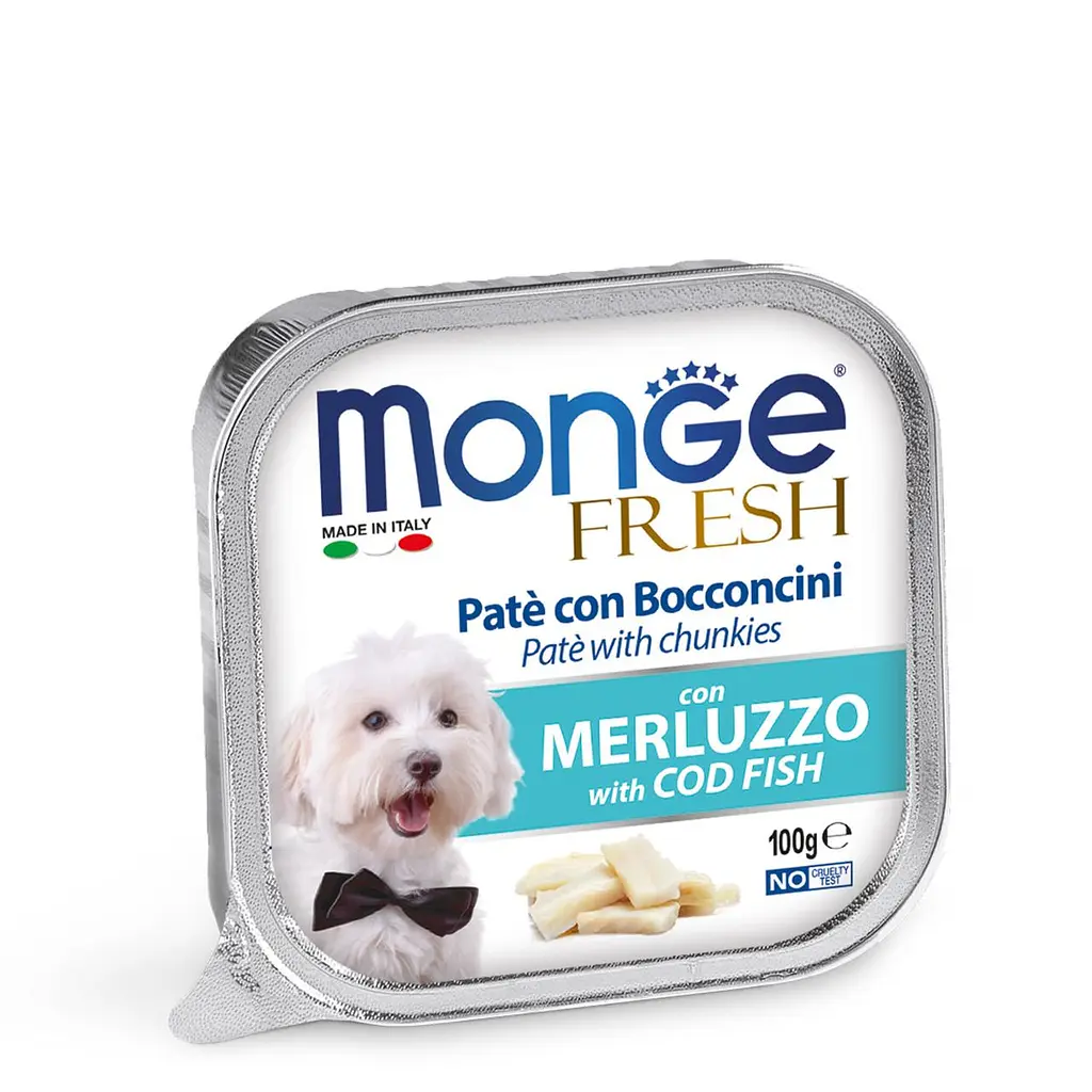 Сухий корм Monge Dog Fresh Adult Паштет з тріскою для собак усіх порід 100 гр - фото 1