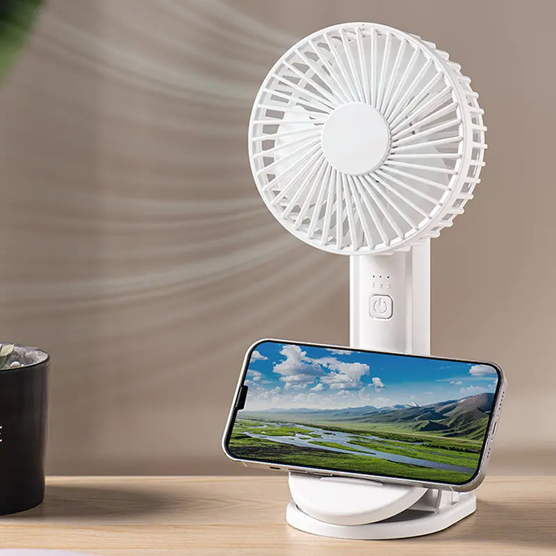 Портативний вентилятор K37 з затискачем 2000mAh White - фото 5