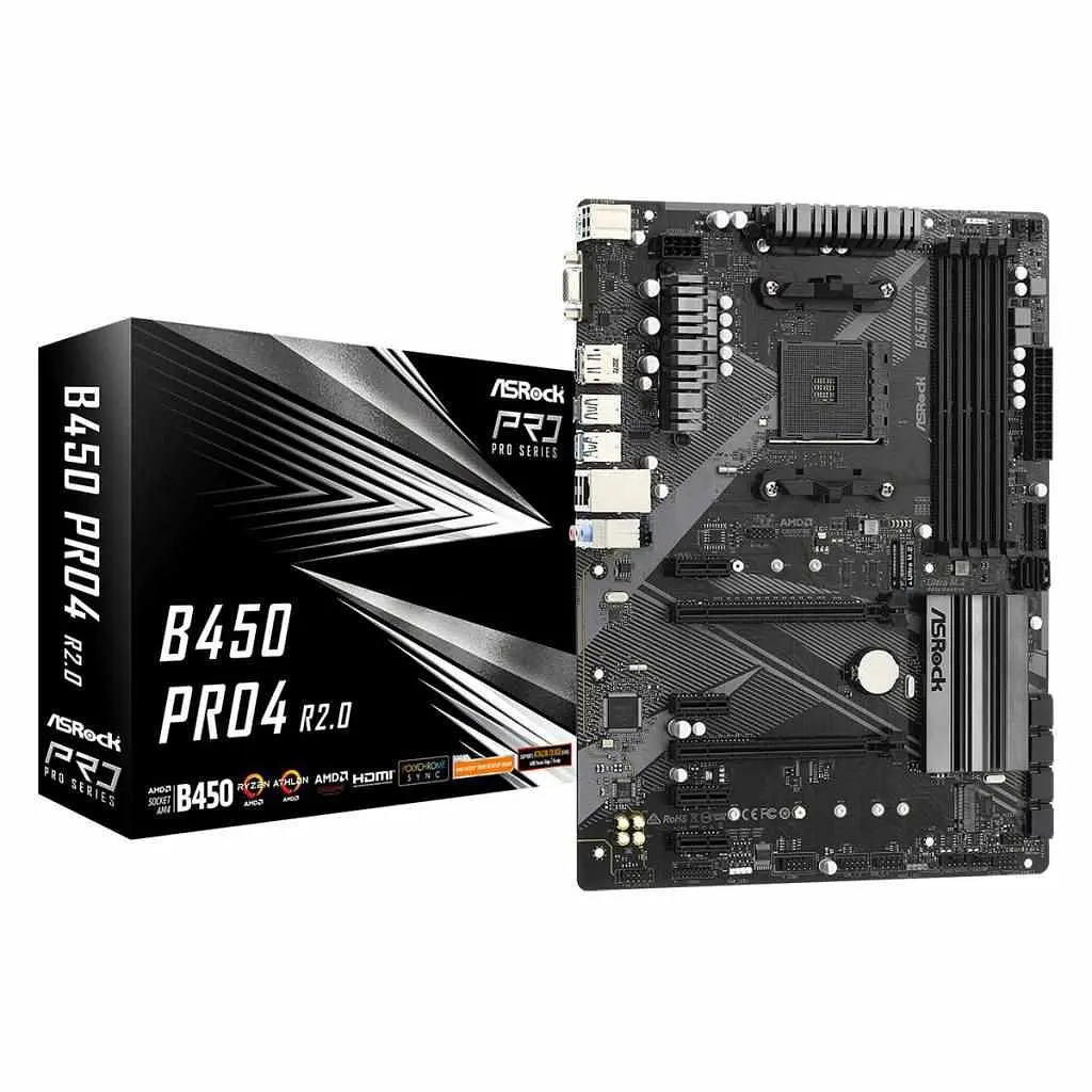 Материнська плата AsRock B450 Pro4 R2.0 (B450 Pro4 R2.0) (Socket AM4, AMD B450, Micro-ATX) - фото 5