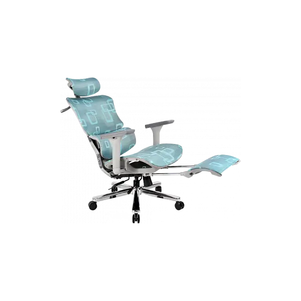 Офісне ергономічне крісло GT Racer B-528 Gray/Blue - фото 2