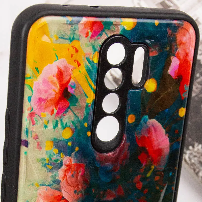 TPU+PC+PC чехол Prisma Ladies для Xiaomi Redmi 9 Peonies - фото 5