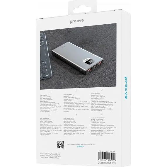 Зовнішній акумулятор Proove Guardian 10000mAh 22.5W Metal Gray (PBG122210004) [101135] - фото 5