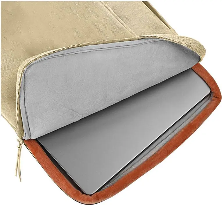 Сумка для ноутбука WiWU Ora Laptop Sleeve MacBook 14` Beige (6936686405553) [79308] - фото 5