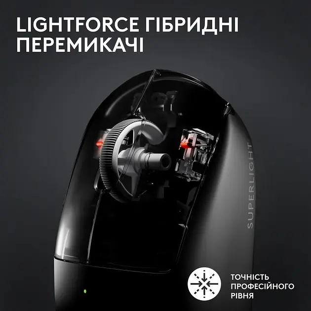 Мышь компьютерная Logitech G Pro X Superlight 2 Lightspeed Wireless Black (910-006630, 910-006632) - фото 3