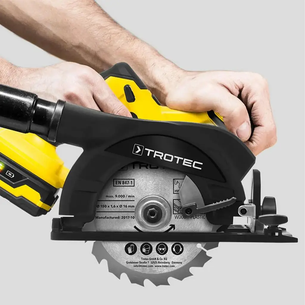 Пила циркулярна Trotec PCSS 10-20V + кейс ручна акумуляторна - фото 9